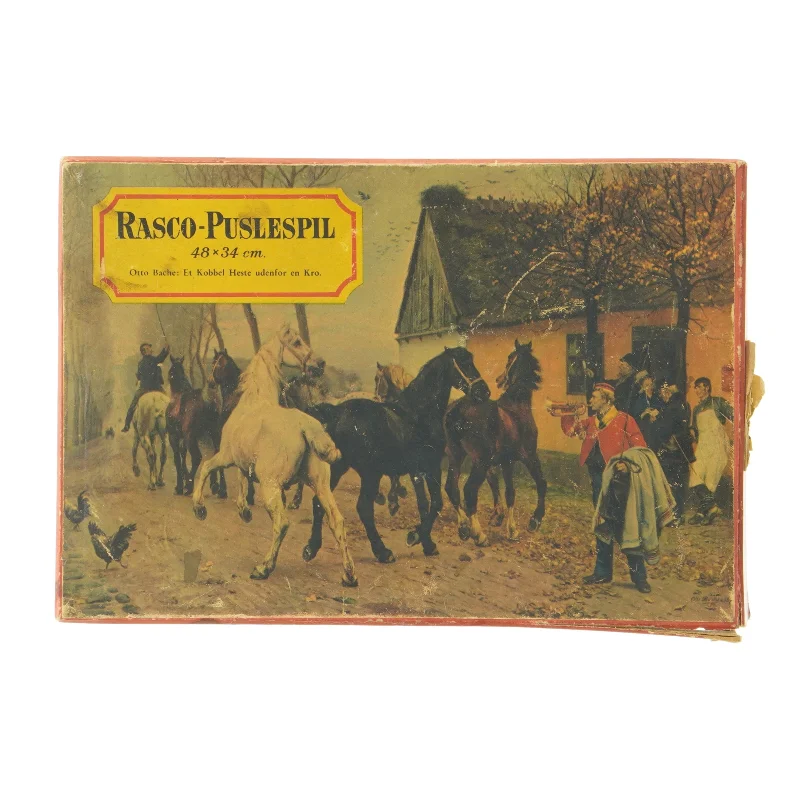 Vintage Puslespil fra Rasco (str. 5x25x17 cm)