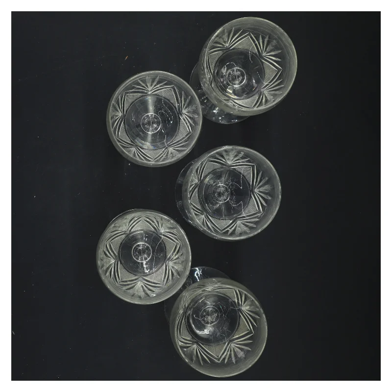 Sæt med 5 krystalglas (str. 15x6 cm)