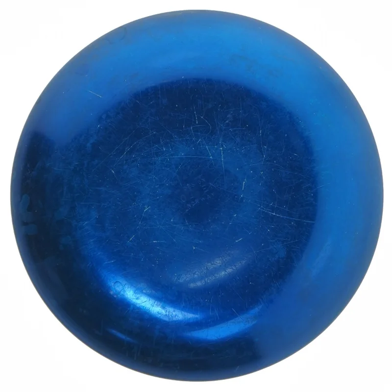 Blå metalskål fra Olfen (str. Ø 15 cm)