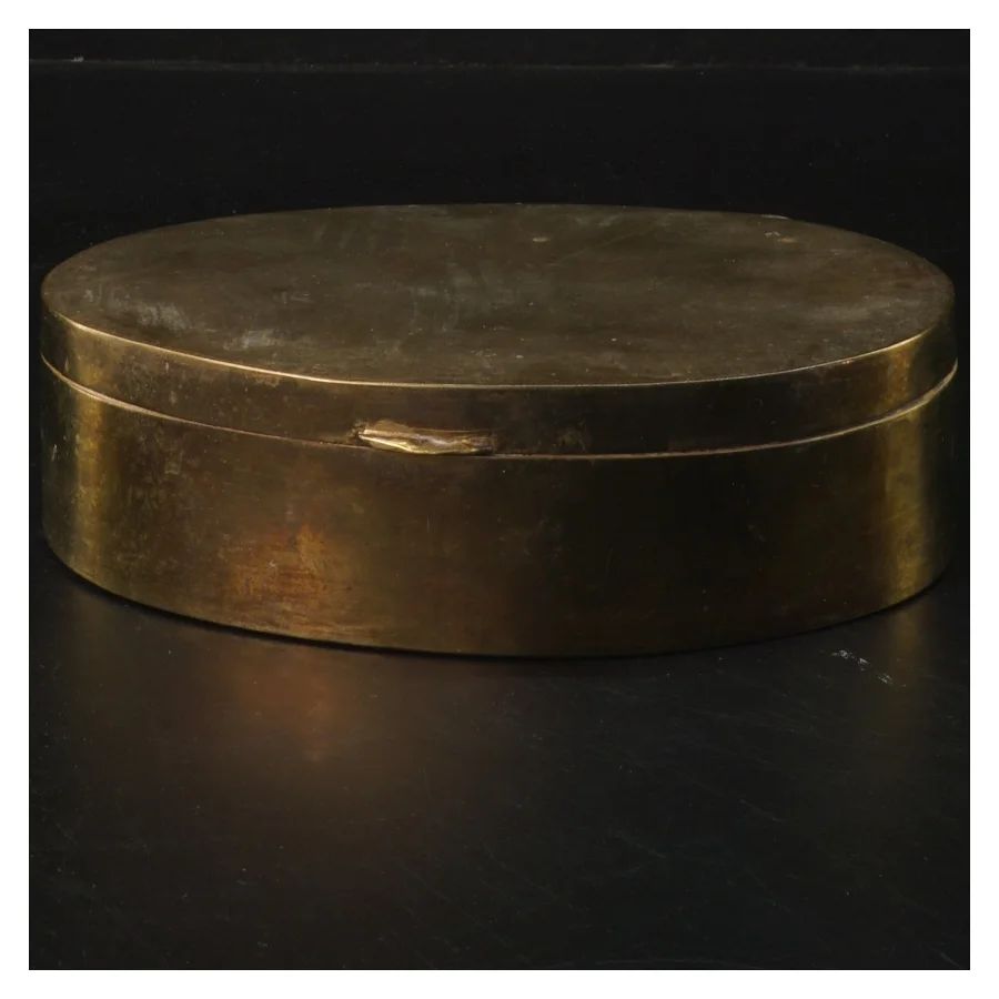 Vintage Messing dåse (str. 17x13x4,5 cm)