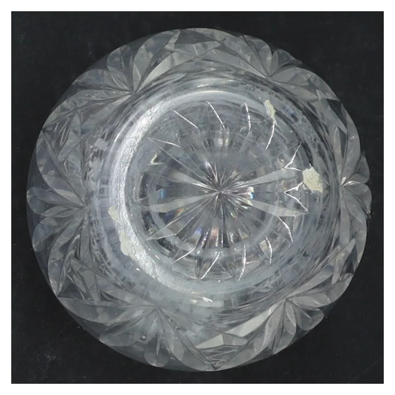 Krystal karaffel med prop (str. Ø 9 cm. længde, 17 cm)