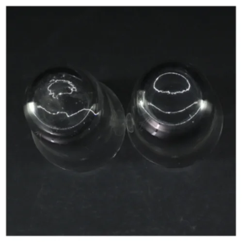 Gravérede glas (str. Ø 9 cm. længde, 12 cm)