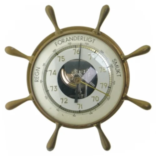 Vintage barometer i messing (str. Ø 14,5 cm)