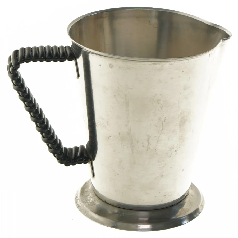 Retro kande med sort håndtag (str. Ø 10,5 cm længde 12,5 cm)