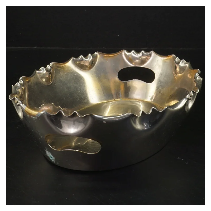 sølvfarvet serveringsfad (str. 26x18x5cm)