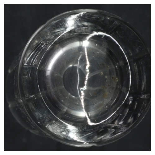 Glasvase (str. Ø 9 cm. længde, 28 cm)