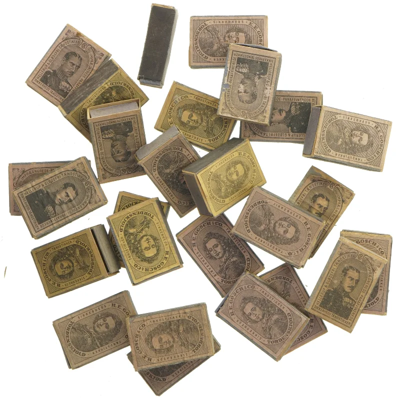 Gamle tændstikæsker (26 styk)