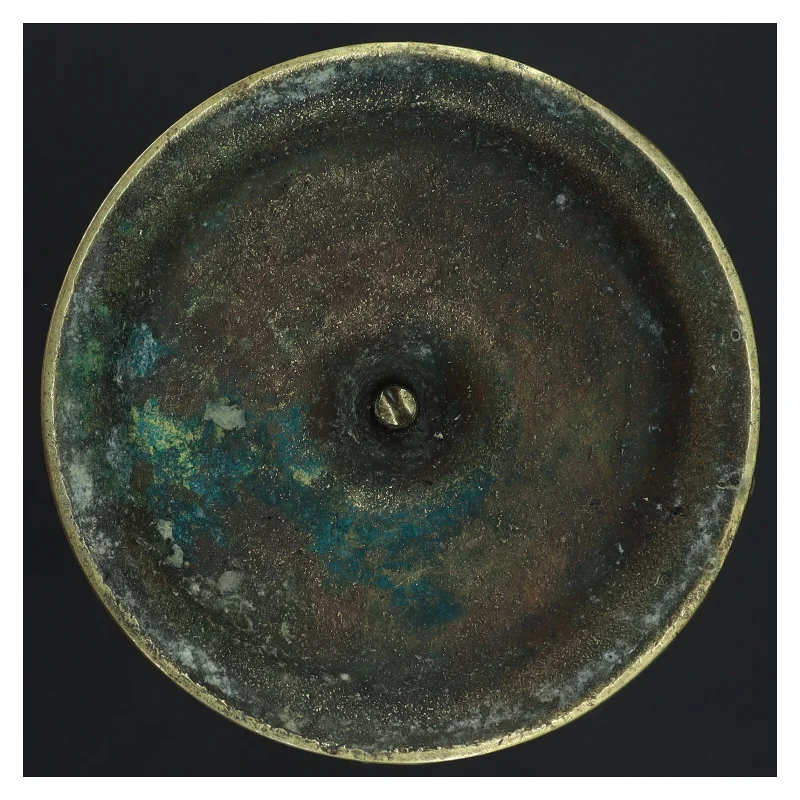 Antik Messing lysestage (str. Ø 13x29 cm)