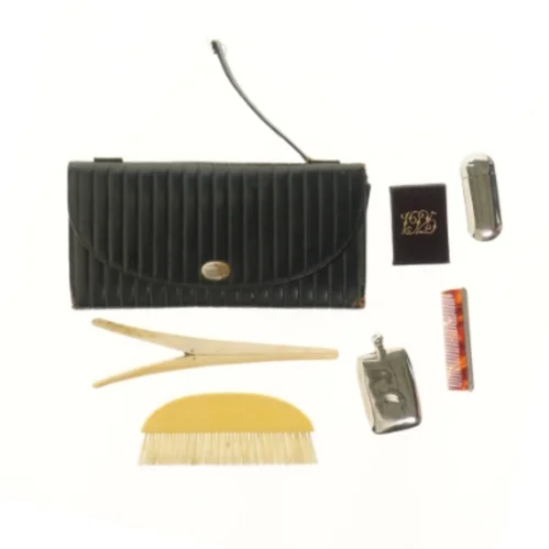 Vintage toiletpung med tilbehør (str. 10x20 cm)