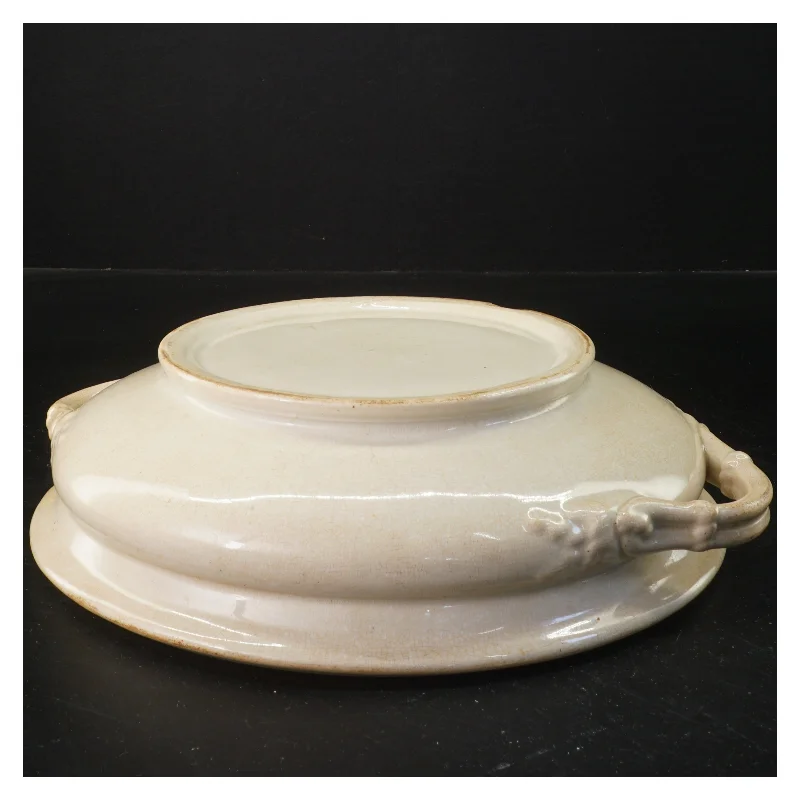 Porcelæns skål med låg (str. Ø 25x6 cm)