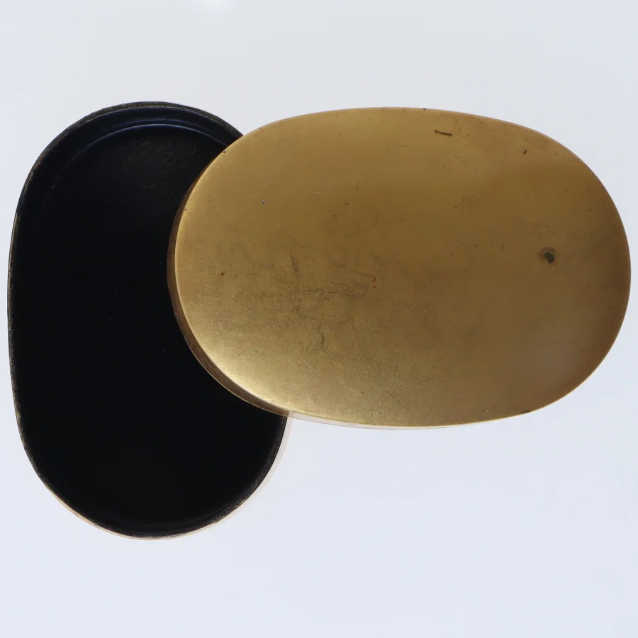 Vintage oval dåse (str. Ø 9x Ø 6x2 cm)