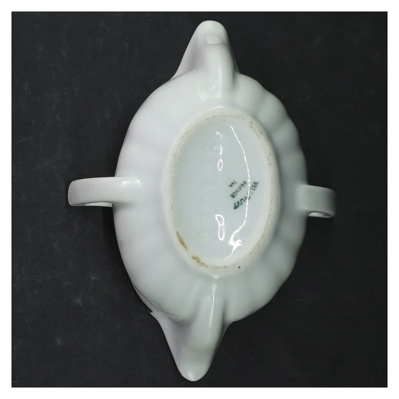 Hvidt porcelænssovseskål fra Pillivuyt (str. 17x12 cm)