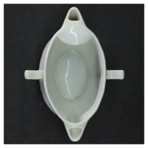 Hvidt porcelænssovseskål fra Pillivuyt (str. 17x12 cm)