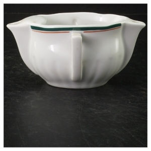 Hvidt porcelænssovseskål fra Pillivuyt (str. 17x12 cm)