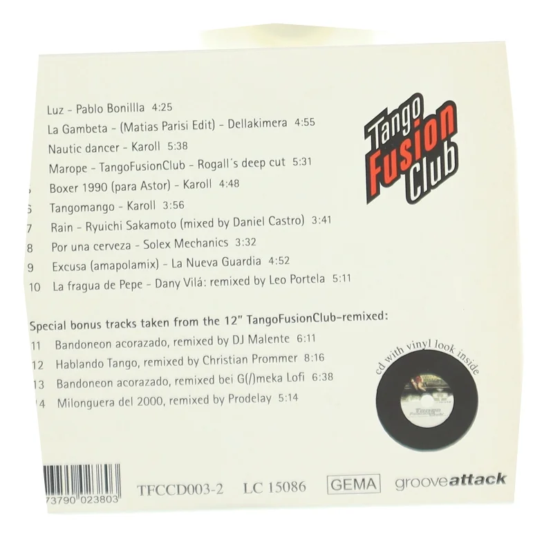 CD med elektronisk tango musik fra Tango Fusion Club