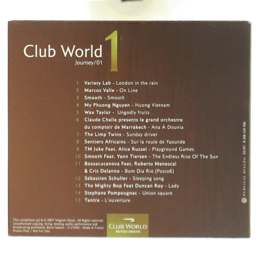 Club World Promo CD fra British Airways