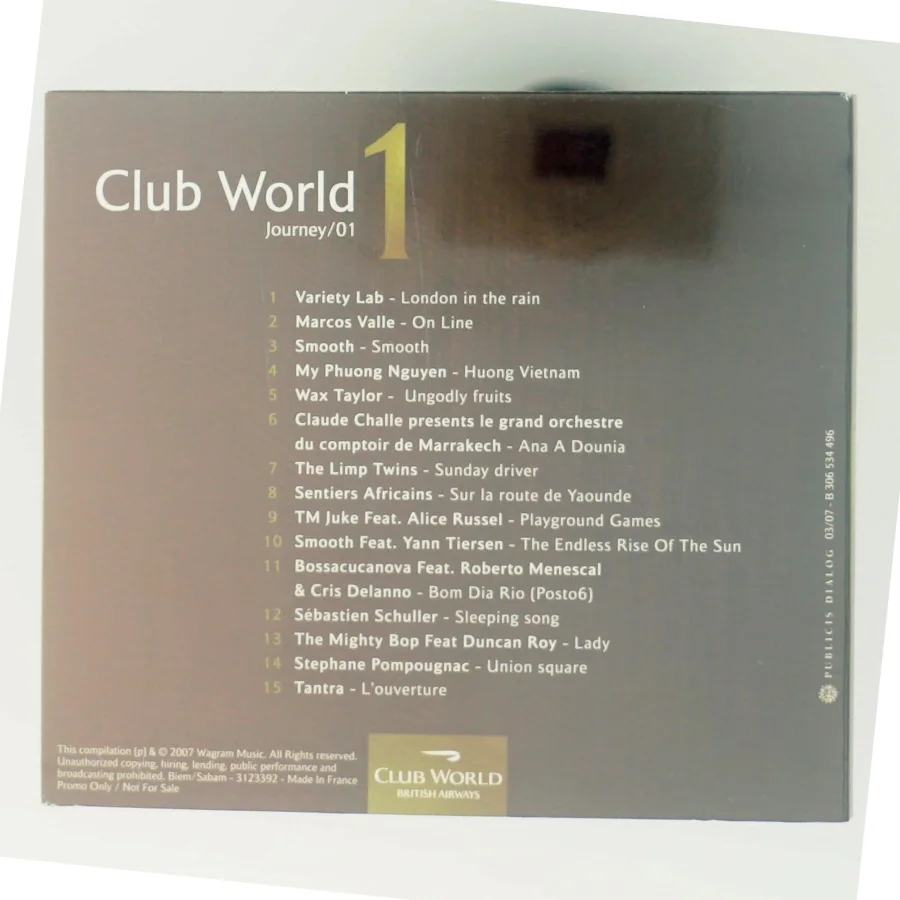 Club World Promo CD fra British Airways