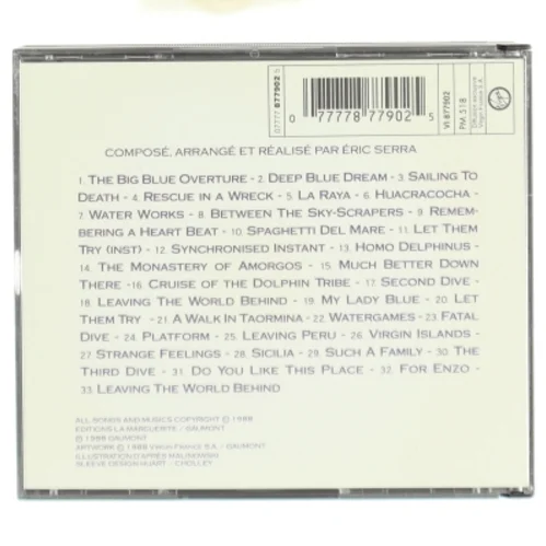 Soundtrack CD 'Le Grand Bleu' af Éric Serra fra Virgin