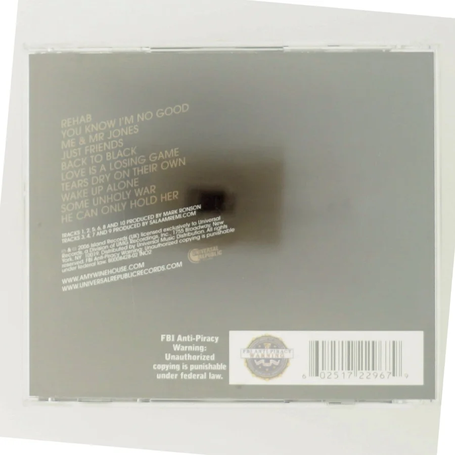 Amy Winehouse 'Back to Black' CD