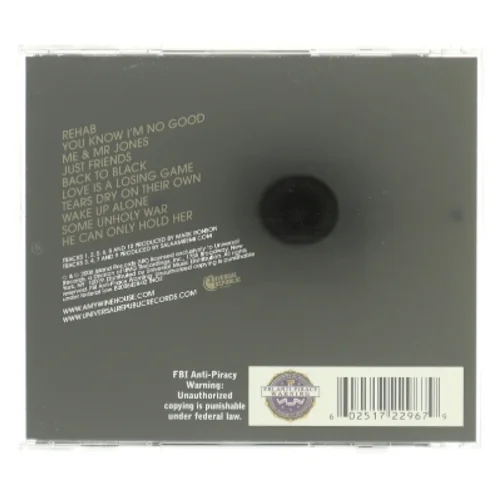 Amy Winehouse 'Back to Black' CD