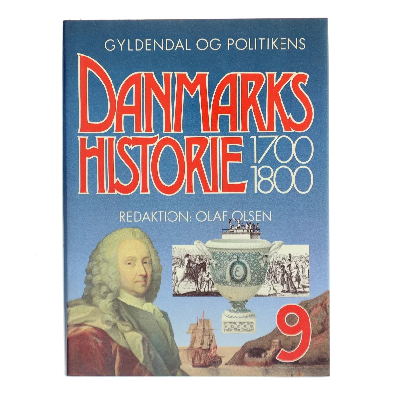 Danmarks Historie 1700-1800 bog fra Gyldendal og Politikens