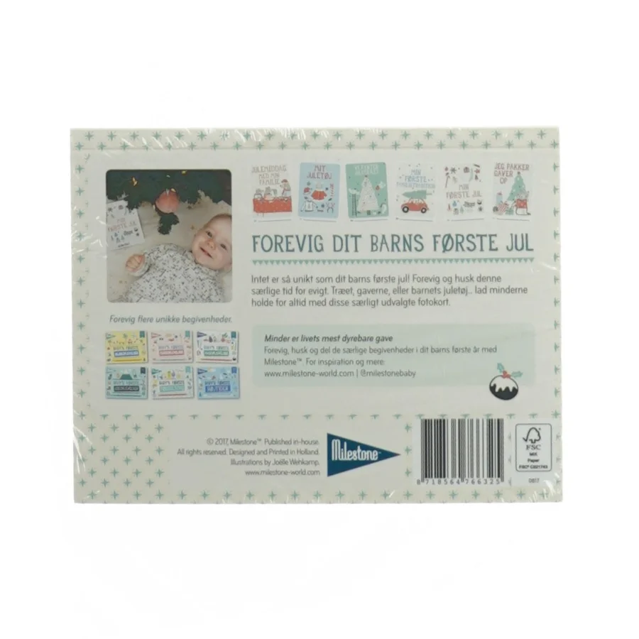 Babys første jul fotokort fra Milestone (str. 15 x 11 cm)