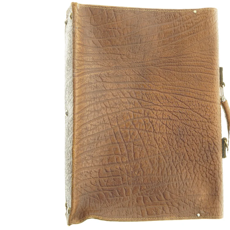 Læder taske (str. 48 x 37 cm)