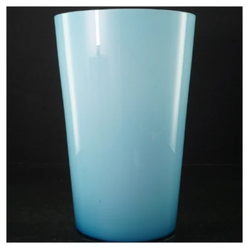 Blå glasvase (str. 26 x 15 cm)