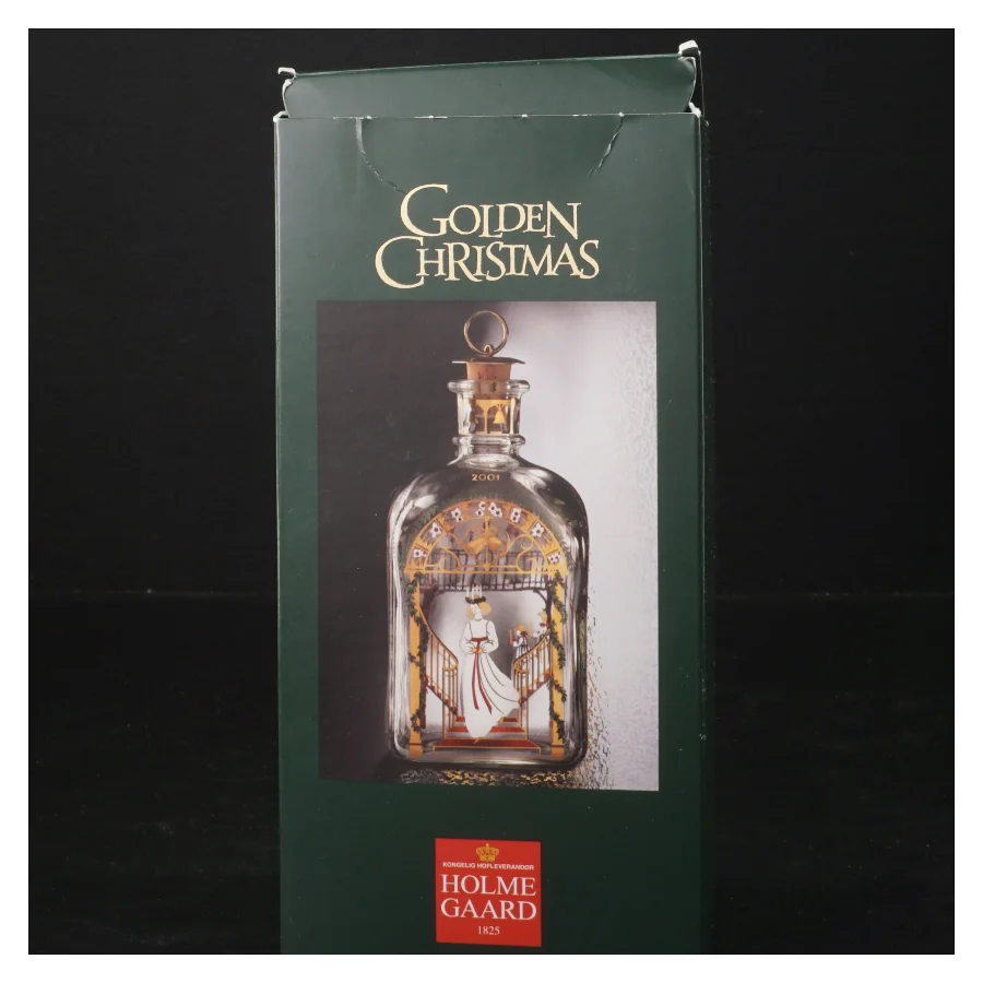 Holmegaard juleflaske fra 2001 (str. 20x10x7,5 cm)