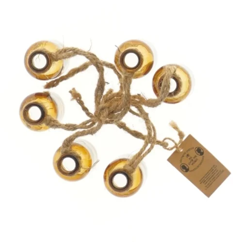 Sæt med 6 små glasflasker fra Søstrene Grene (str. 6 cm)