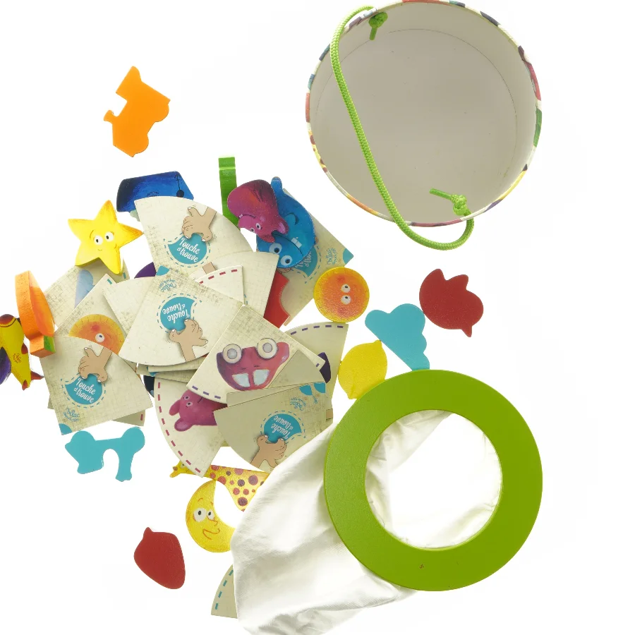 Touche et trouve spil til børn fra Vilac (str. Ø 14,5x16 cm)