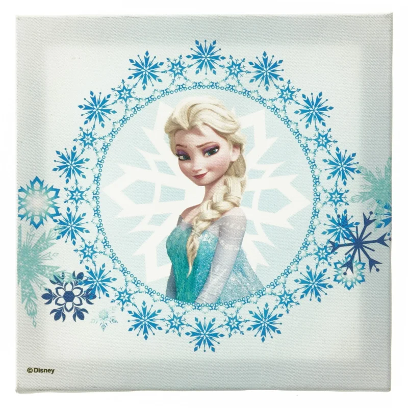 3 stk lærredsbilleder med frosttema, Elsa fra Disney (str. 20 x 20 cm)