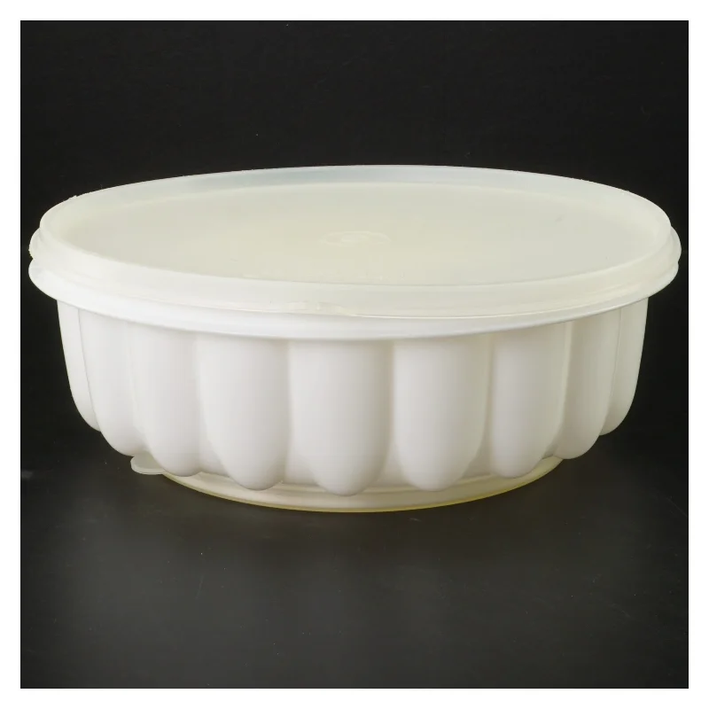 Plastikskål med låg fra Tupperware (str. Ø 23 cm)