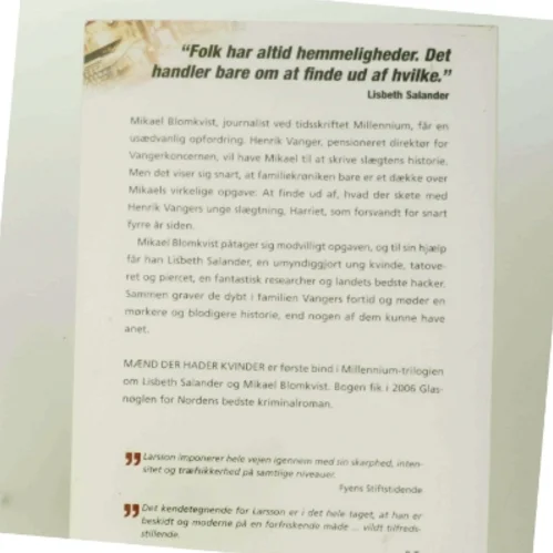 Mænd der hader kvinder af Stieg Larsson (Bog)