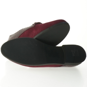 Vinrøde sko med krokodillemønster fra Chink-Me (str. 42 )