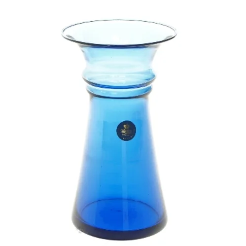 Blå glasvase fra Royal Copenhagen fra Royal Copenhagen (str. 16,5 cm)