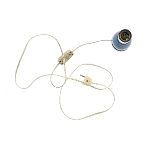 Blå bordlampe (str. 23 cm)