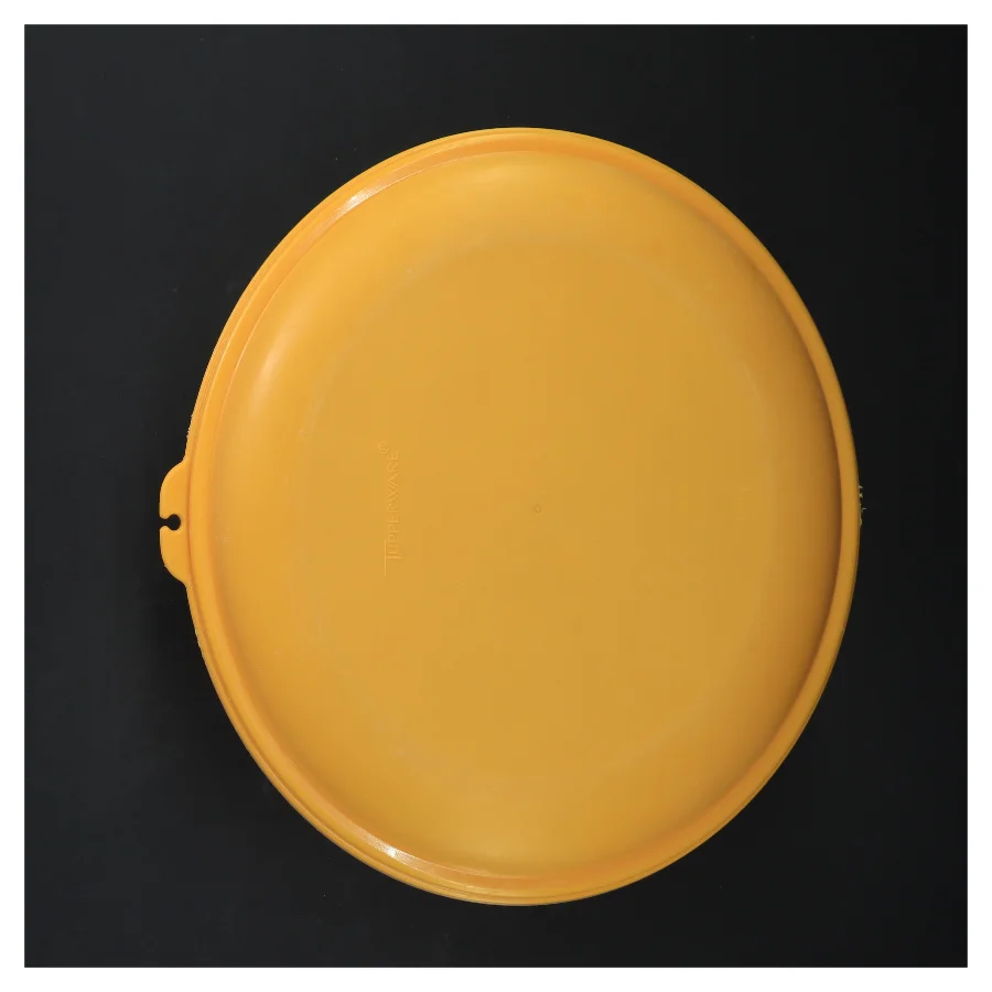 Rund plastbeholder med låg fra Tupperware (str. Ø 20 cm, 14 cm)