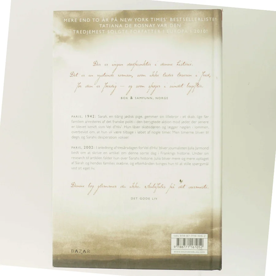 Sarahs Nøgle af Tatiana de Rosnay fra Bazar af Tatiana de Rosnay (Bog)