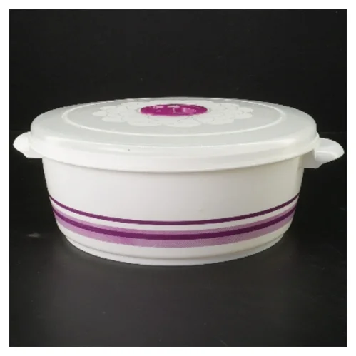 Plastik skål med låg (str. Ø 22 cm)