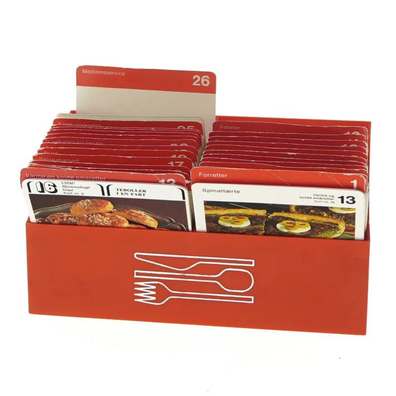 Opskriftkort i boks (str. 22x14,5 cm) (Bog)