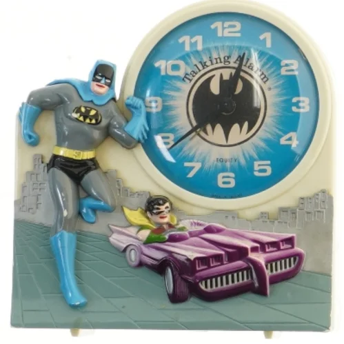 Vintage Batman vækkeur fra Janex Corp. (str. 17x17,5 cm)
