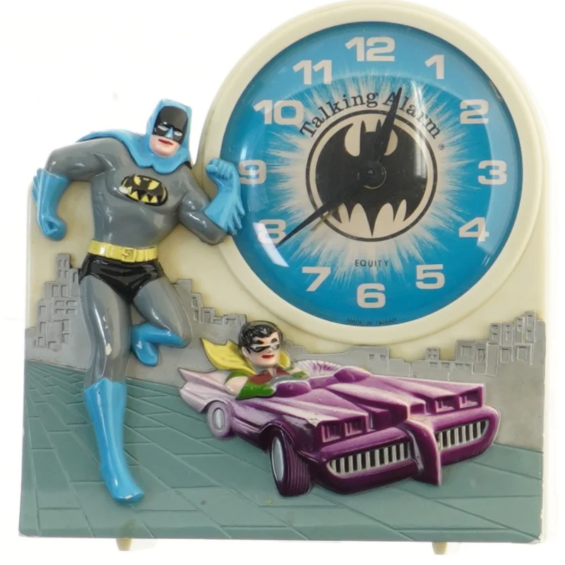 Vintage Batman vækkeur fra Janex Corp. (str. 17x17,5 cm)