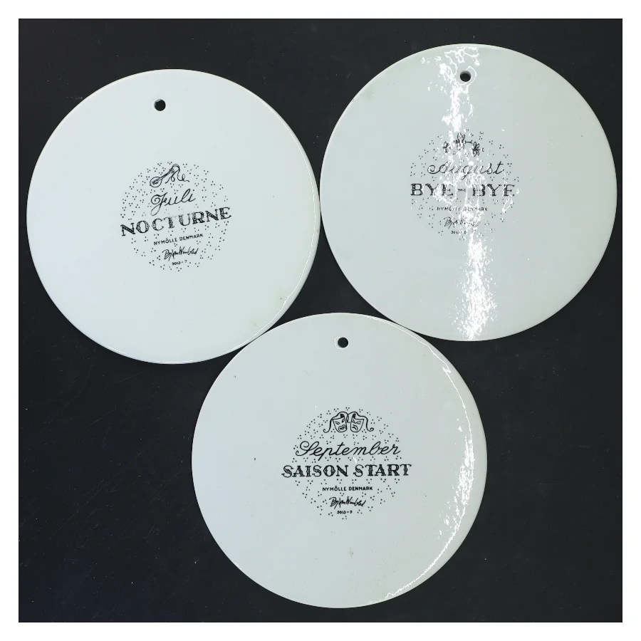 Juli, august og september platter af Bjørn Wiinblad  (str. Ø 15 cm)