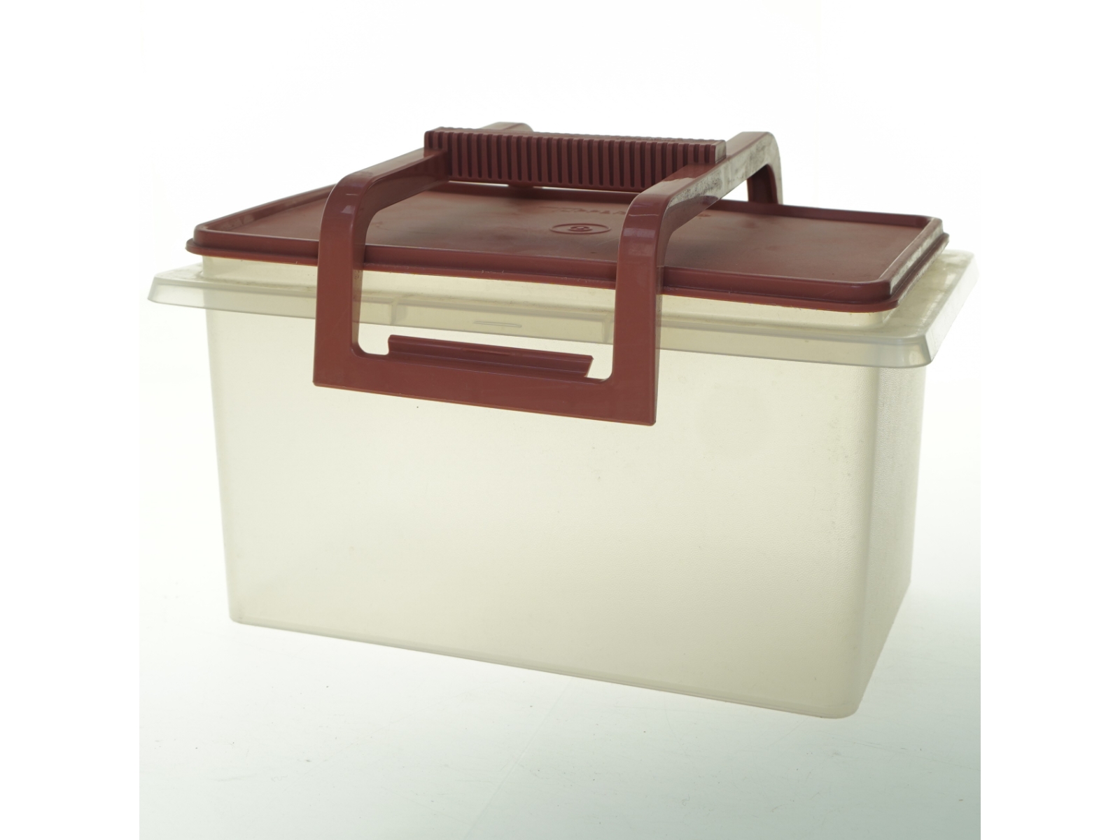 Plastik opbevaringsboks med låg fra Tupperware (str. 27 x. 16 cm)