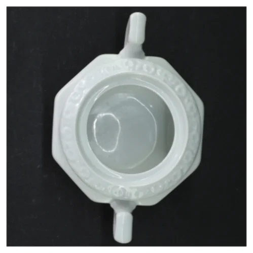 Sukkerskål med låg og blomstermotiv fra Rosenthal (str. H. 10,5 cm. b. 16 cm)