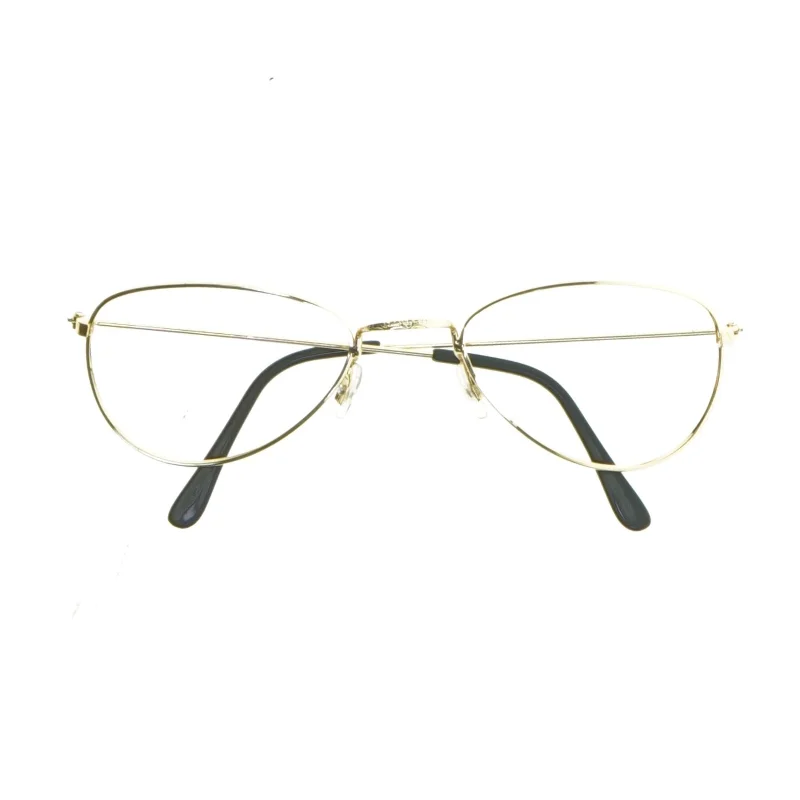 Guldfarvede briller med metalramme (str. 14,5 cm)