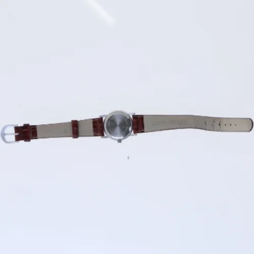 Armbåndsur med læderrem (str. 25 mm)