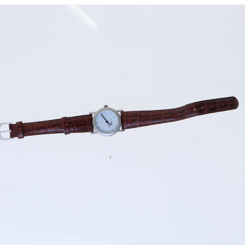 Armbåndsur med læderrem (str. 25 mm)