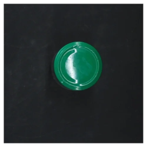 Glasbeholder med grøn låg (str. 10x6 cm)